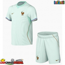 Camisa de Futebol França Equipamento Secundário Infantil Mundo 2026 Manga Curta (+ Calças curtas)